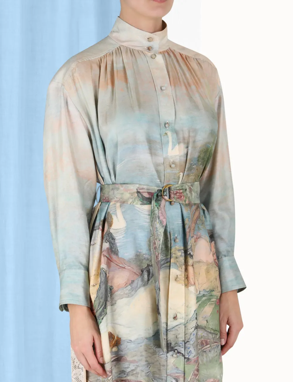 ZIMMERMANN Luminosity Twill Lace Dress-Women Clothing