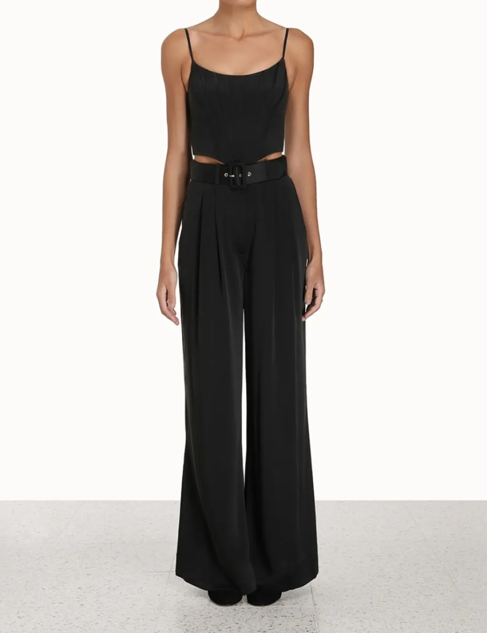 ZIMMERMANN Silk Corset Top-Women Tops