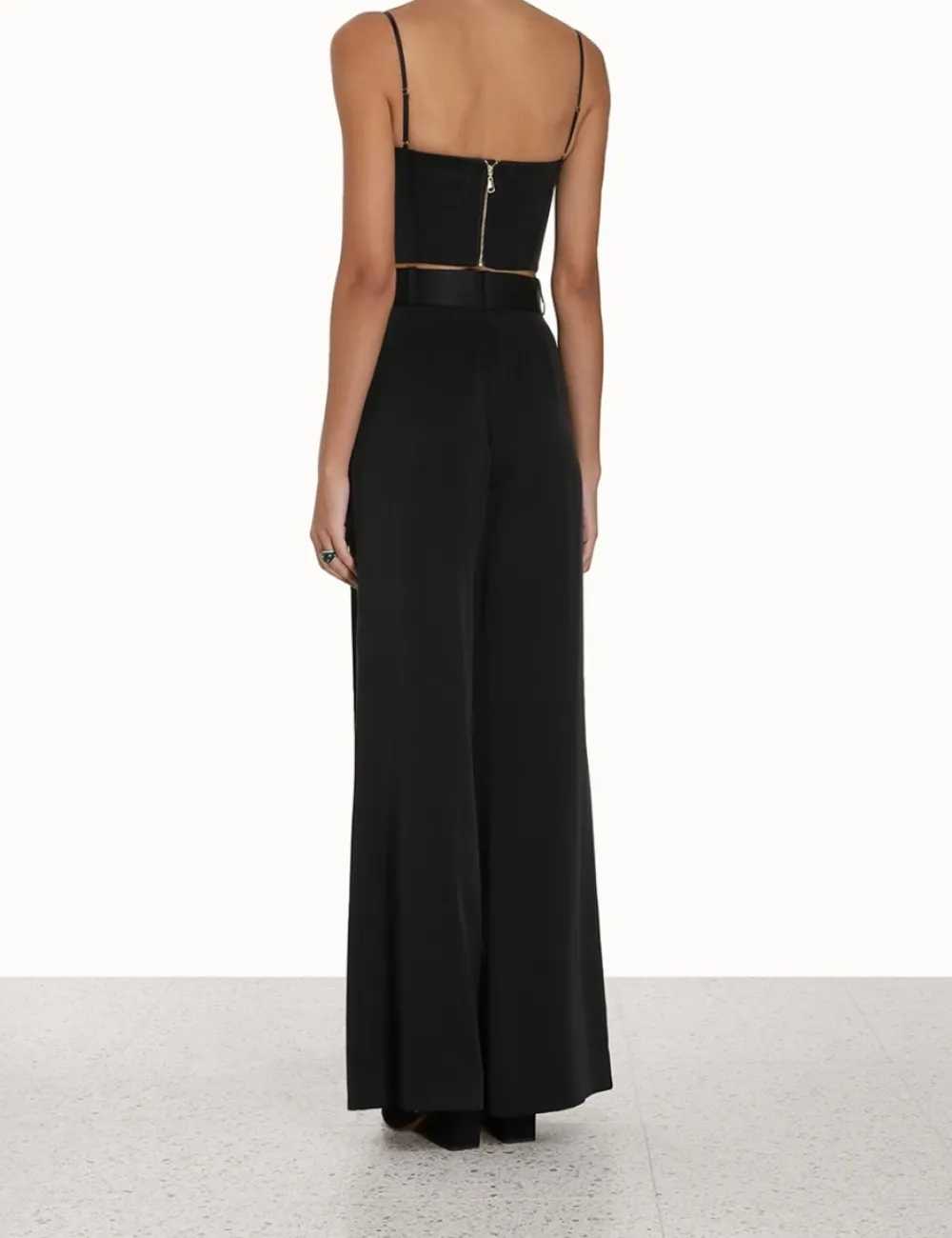 ZIMMERMANN Silk Corset Top-Women Tops