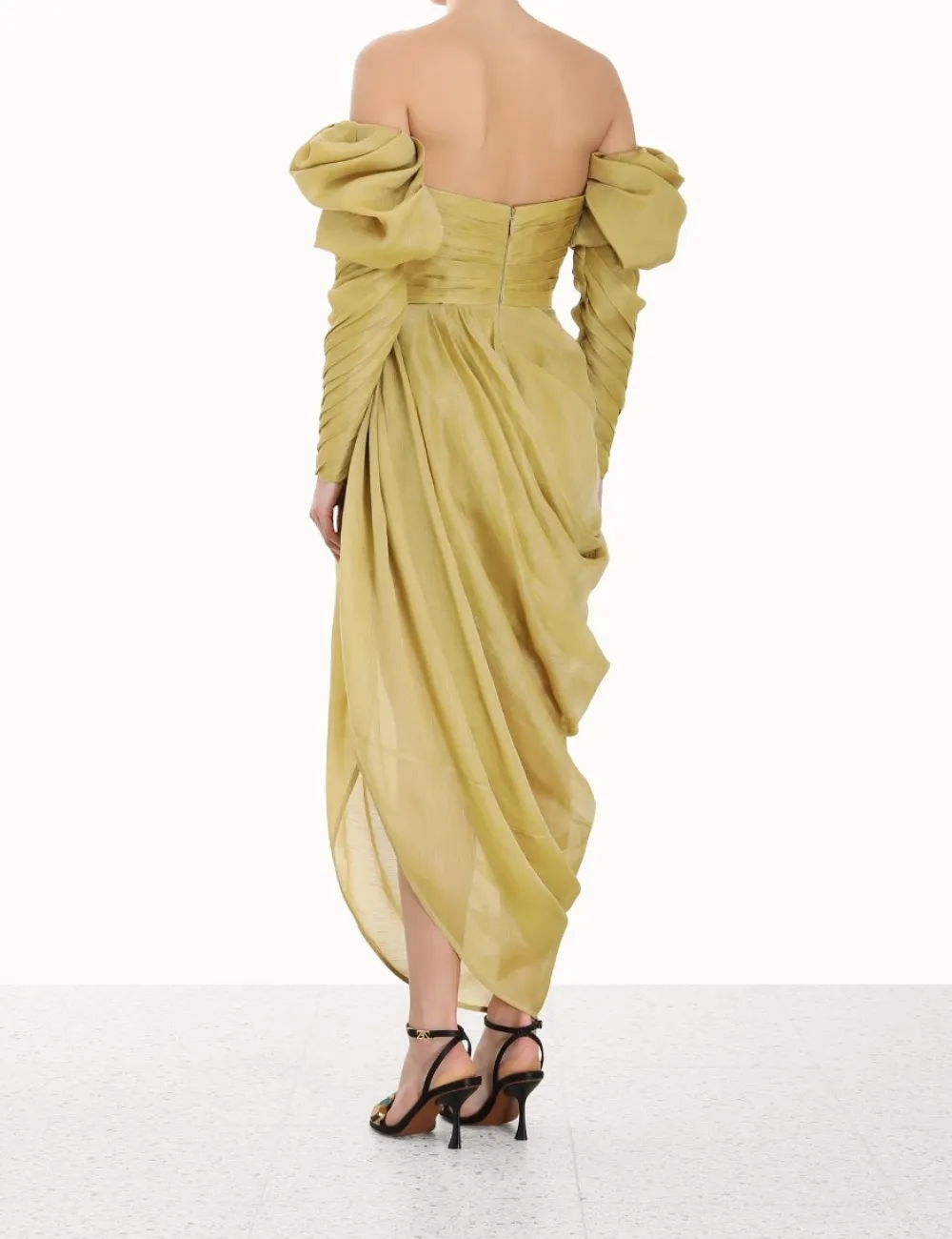 ZIMMERMANN Sensory Drape Midi Dress-Women Clothing