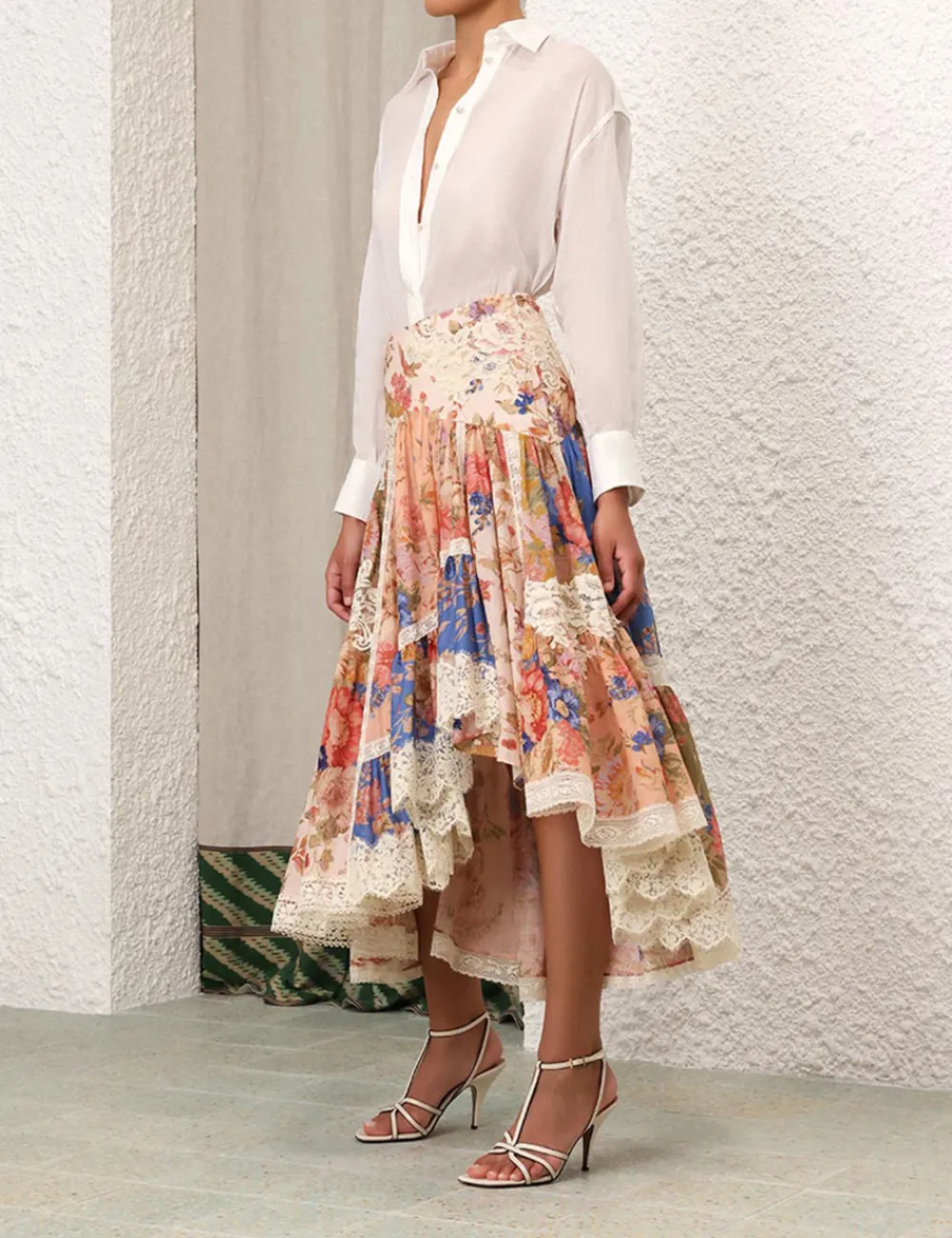 ZIMMERMANN August Asymmetric Skirt-Women Skirts