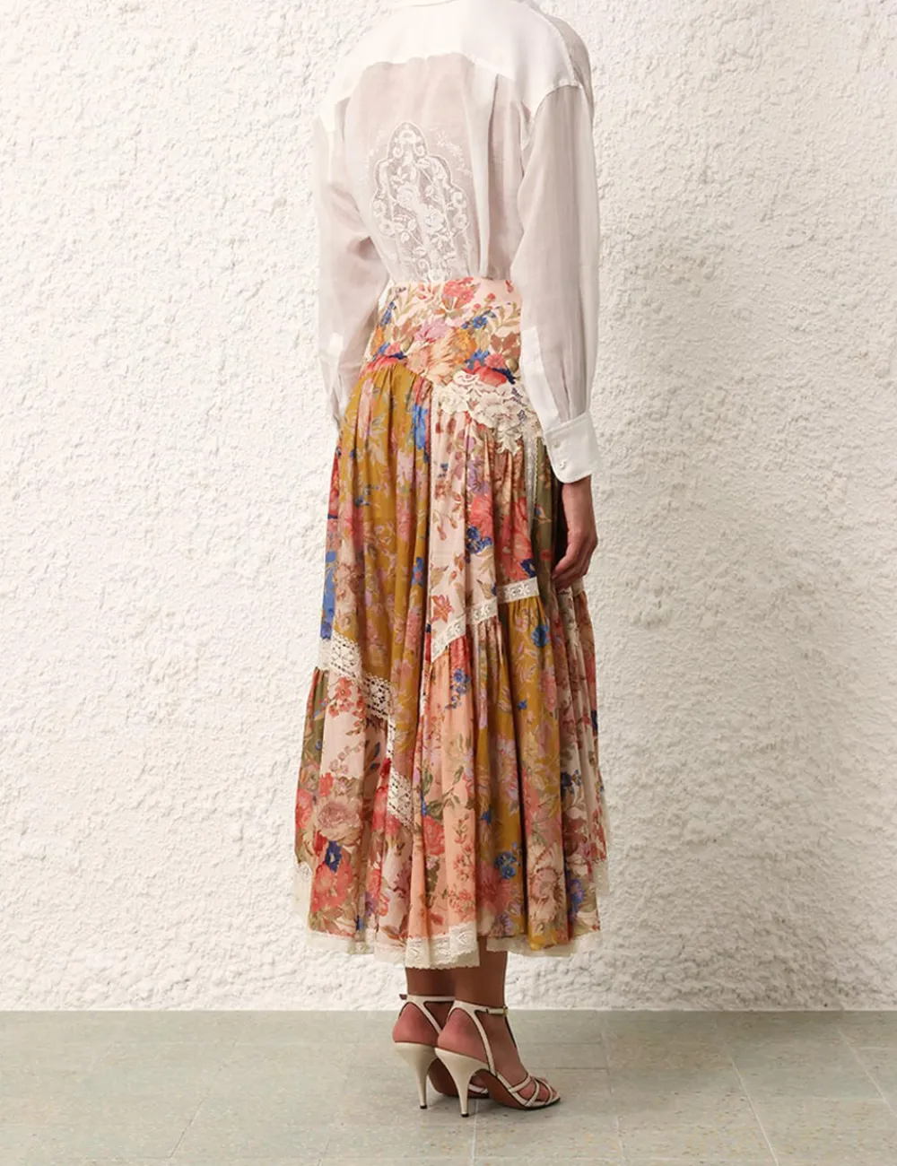 ZIMMERMANN August Asymmetric Skirt-Women Skirts