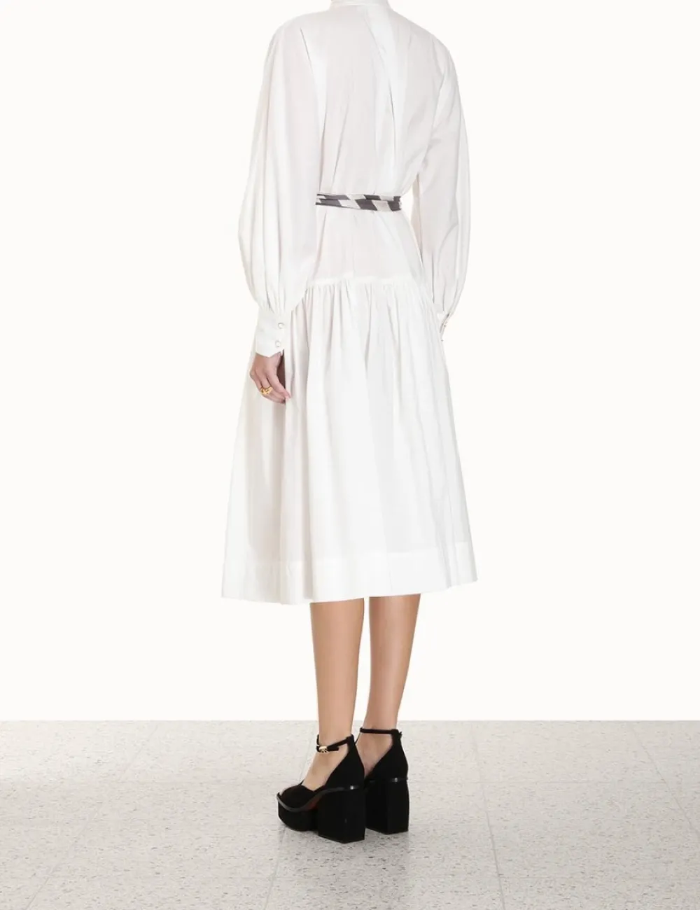ZIMMERMANN Lyrical Scarf Tie Shirt Dress-Women Dresses