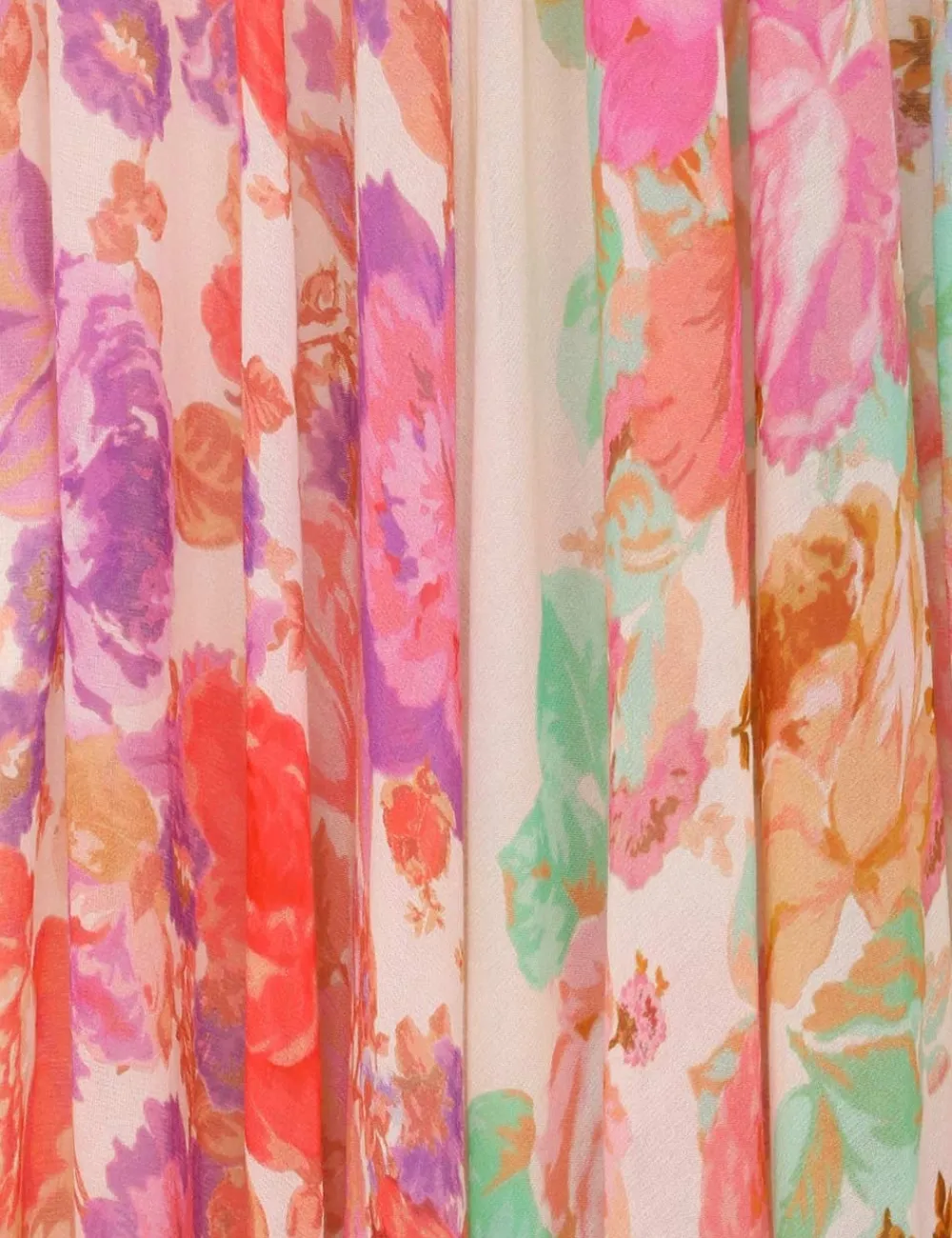 ZIMMERMANN Raie Frill Shoulder Midi Dress-Women Clothing