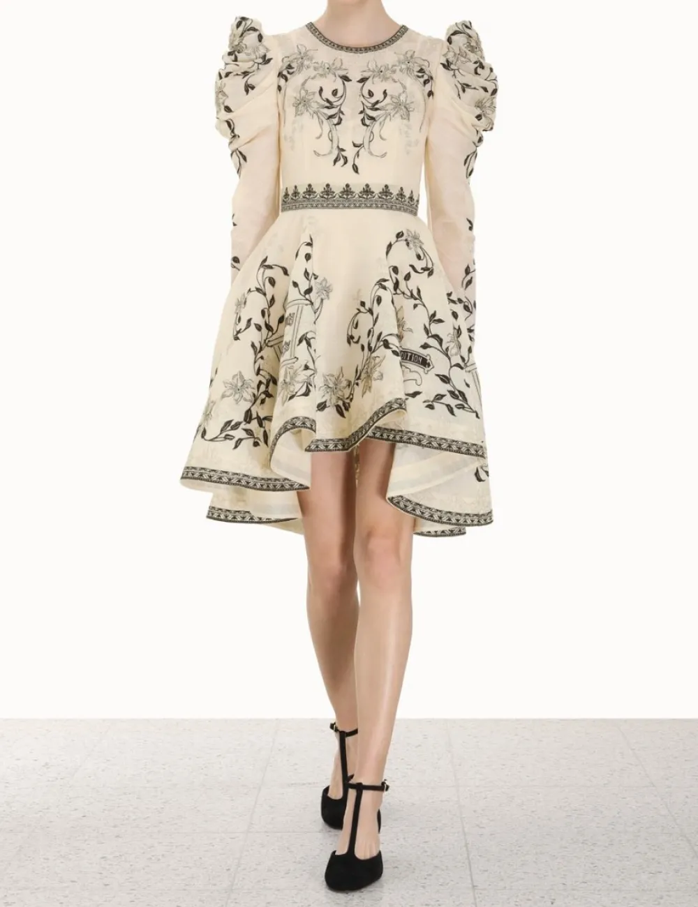 ZIMMERMANN Lyrical Embroidery Mini Dress-Women Clothing