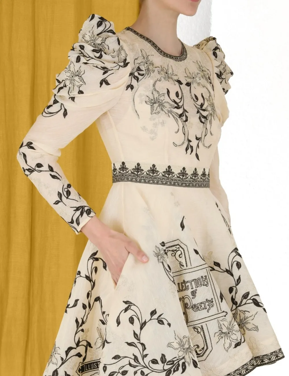 ZIMMERMANN Lyrical Embroidery Mini Dress-Women Clothing