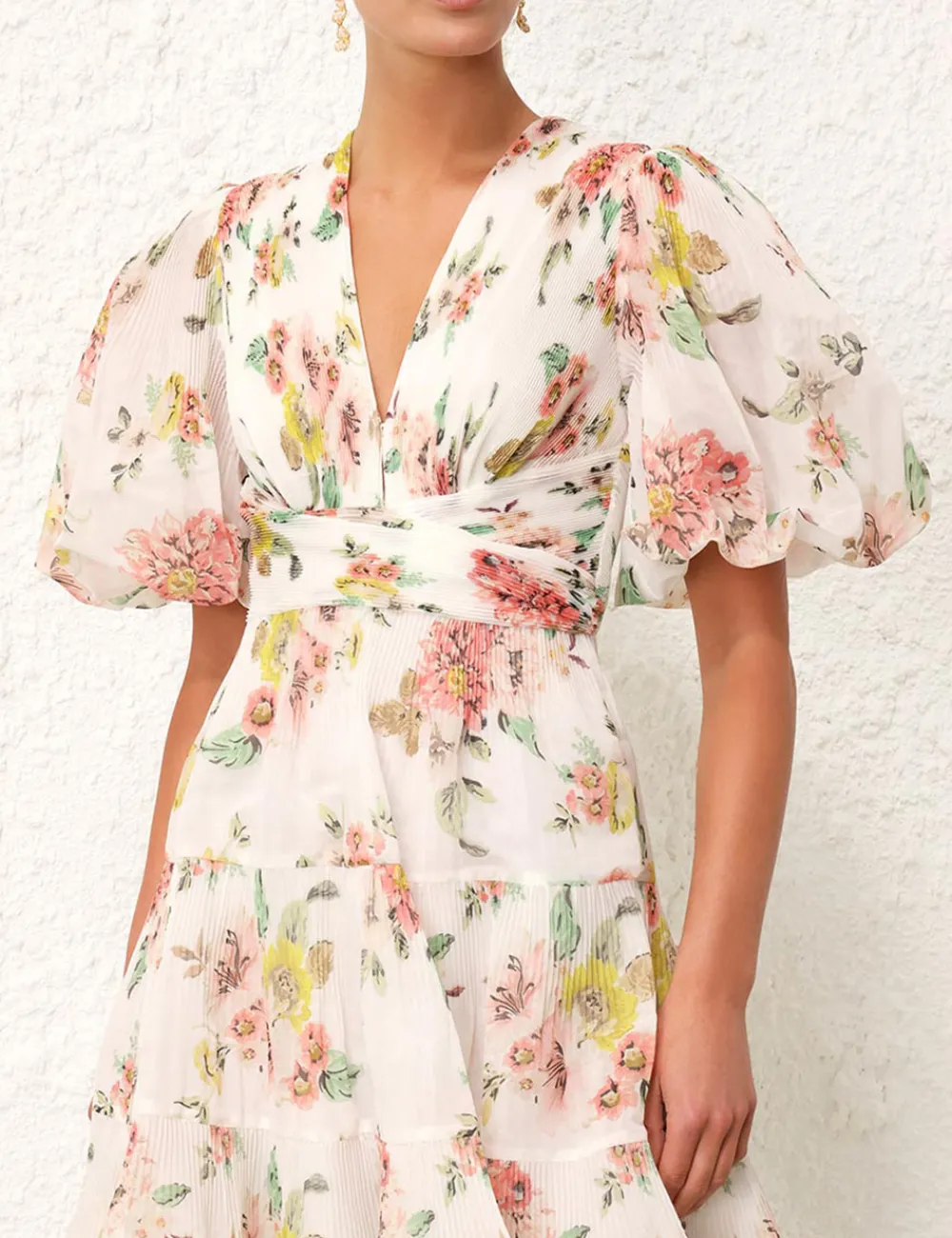 ZIMMERMANN Pleated Mini Dress-Women Dresses