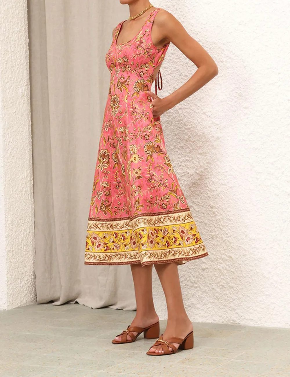 ZIMMERMANN Junie Cut Out Midi Dress-Women Dresses & Coverups