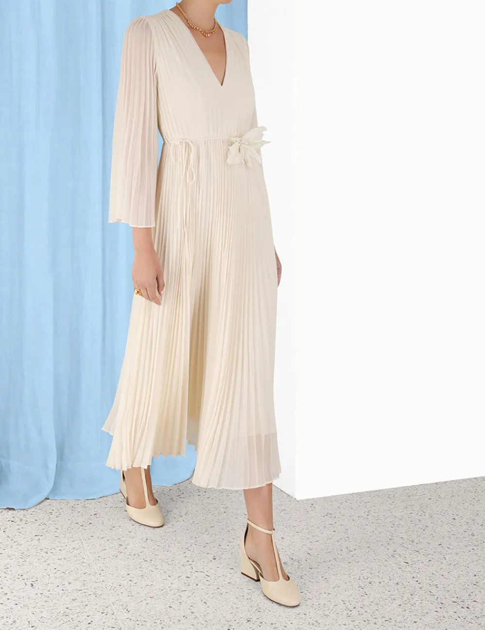ZIMMERMANN Sunray Midi Dress-Women Luminosity