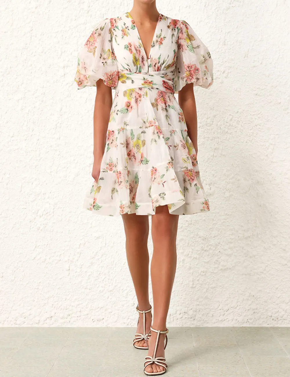 ZIMMERMANN Pleated Mini Dress-Women Clothing