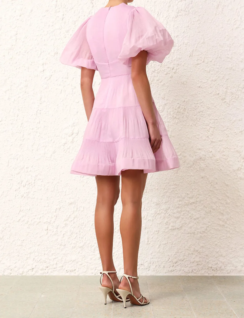 ZIMMERMANN Pleated Mini Dress-Women Dresses