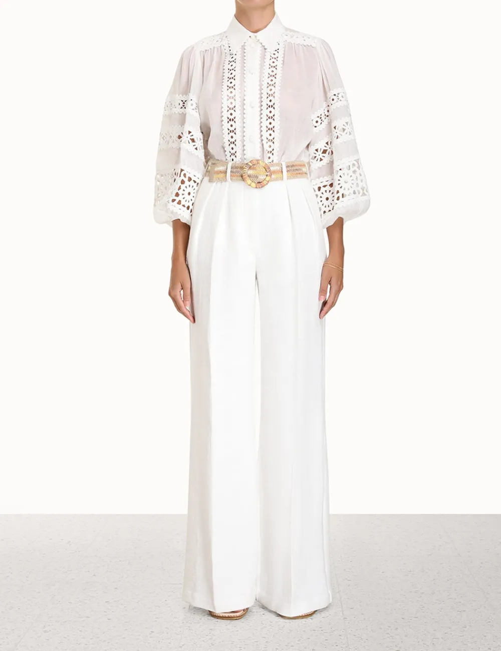 ZIMMERMANN Devi Tuck Pant-Women In Denim