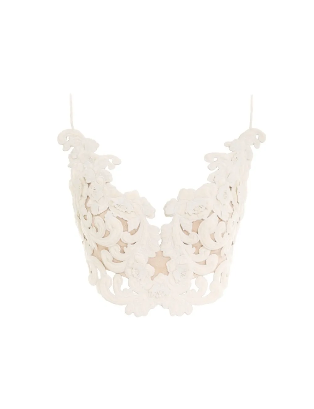 ZIMMERMANN Sensory Velvet Lace Bodice-Women Tops