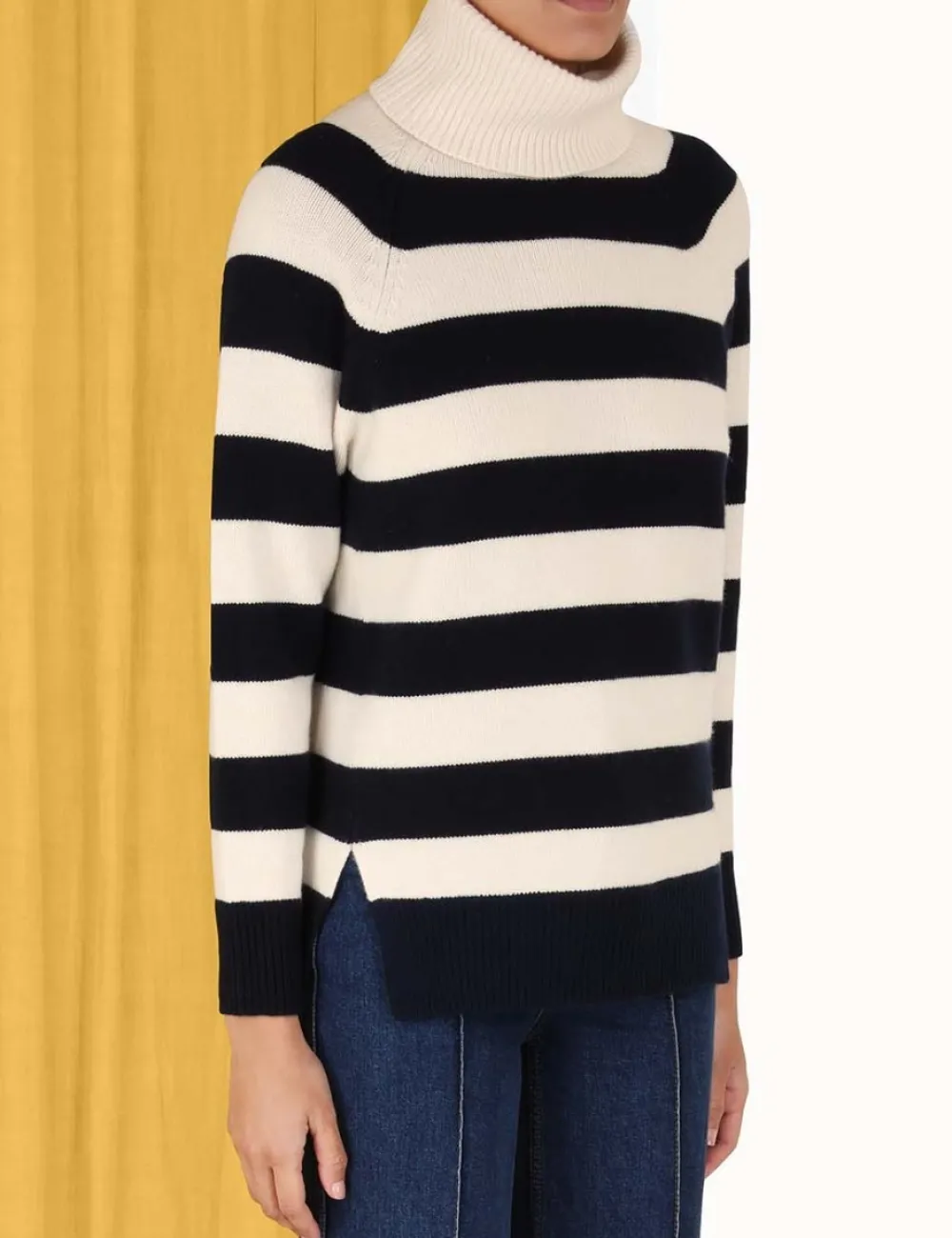 ZIMMERMANN Striped Roll Neck Sweater-Women Luminosity