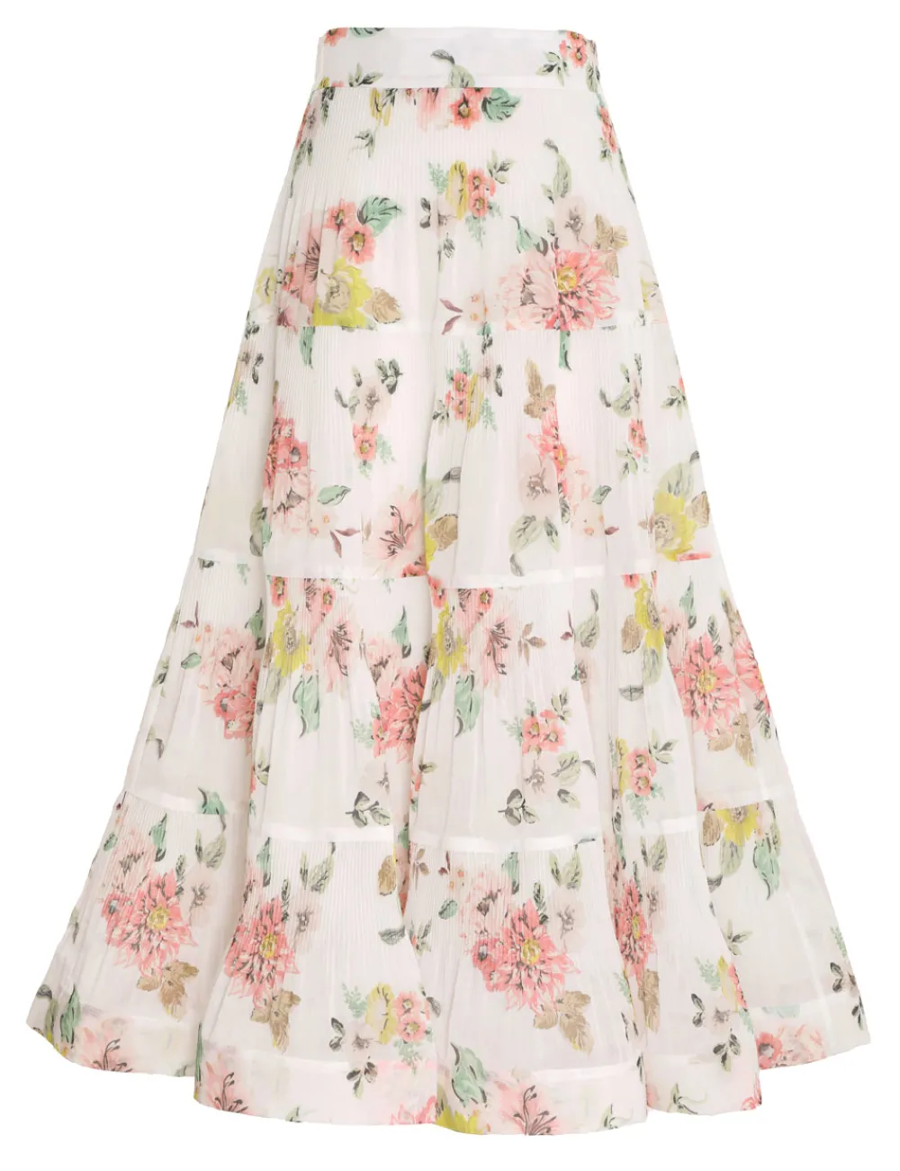 ZIMMERMANN Pleated Midi Skirt-Women Clothing