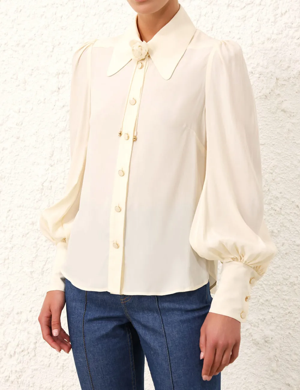ZIMMERMANN Blouson Shirt-Women Clothing