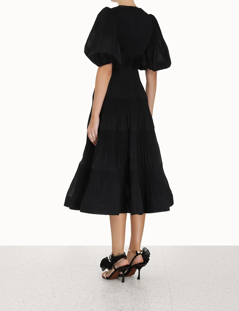 ZIMMERMANN Pleated Midi Dress-Women Dresses