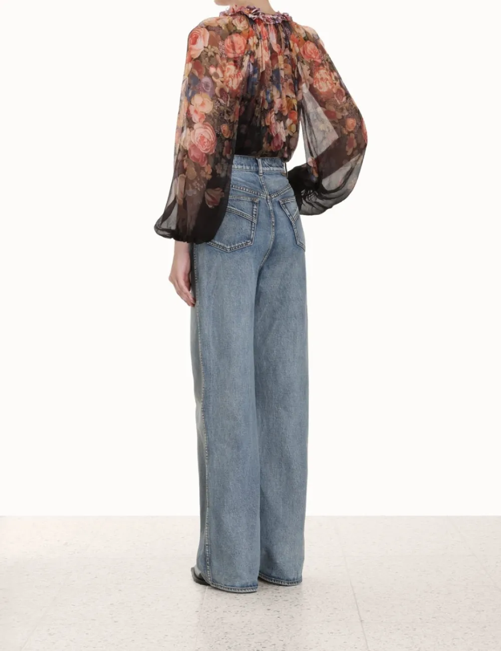 ZIMMERMANN Luminosity Floral Blouse-Women Tops