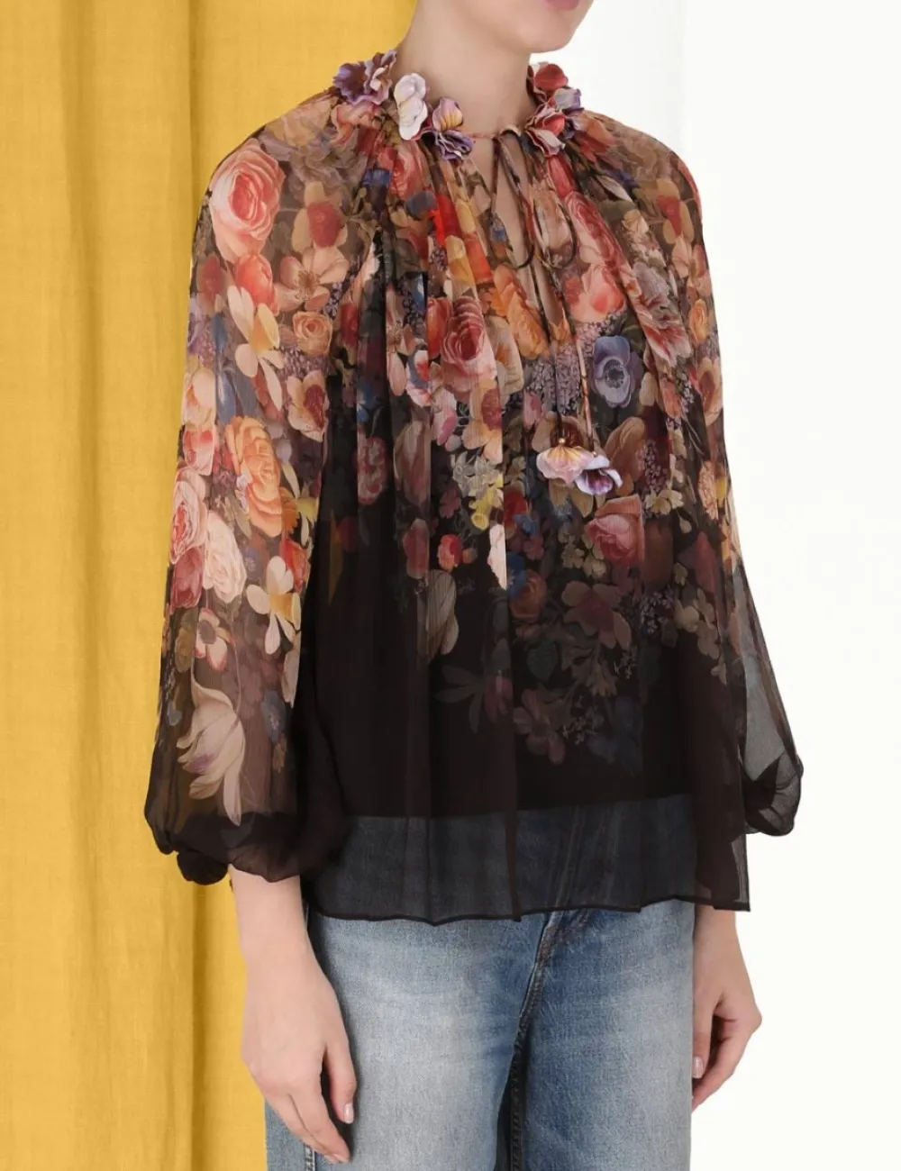 ZIMMERMANN Luminosity Floral Blouse-Women Tops