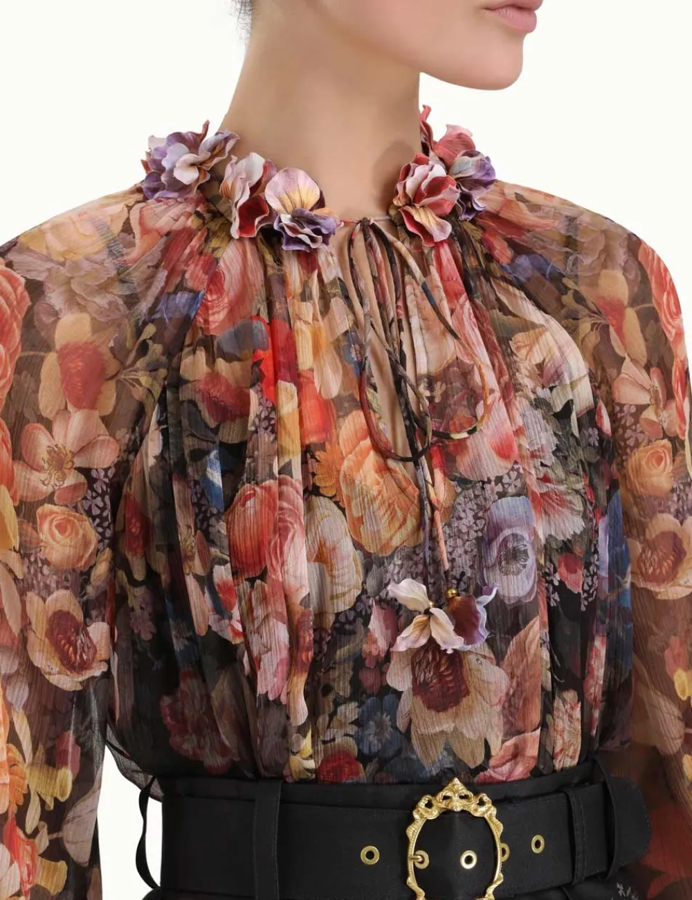ZIMMERMANN Luminosity Floral Blouse-Women Tops