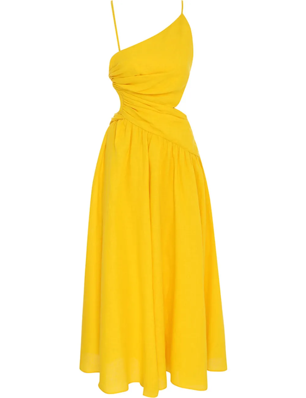 ZIMMERMANN Ginger Asymmetric Midi Dress-Women Dresses & Coverups