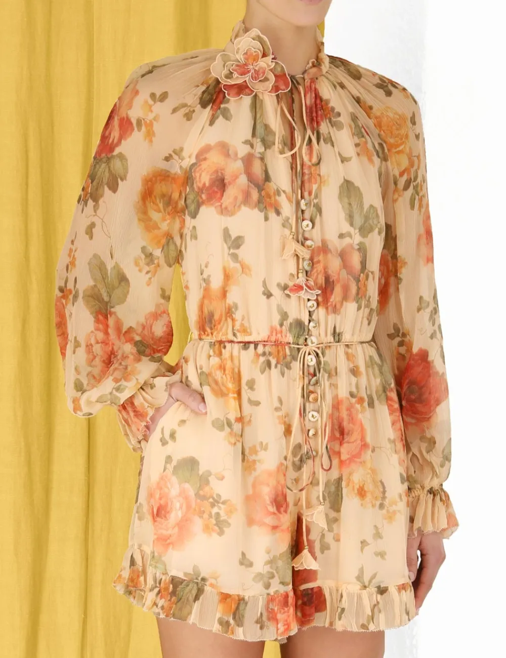 ZIMMERMANN Luminosity Flutter Playsuit-Women Luminosity