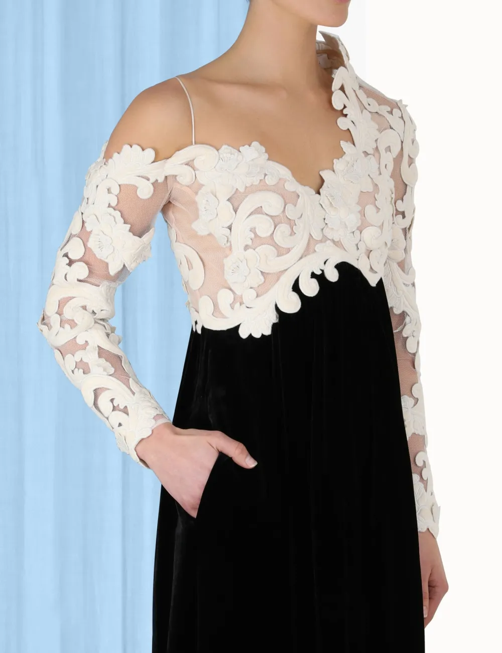 ZIMMERMANN Sensory Velvet Bodice Gown-Women Dresses