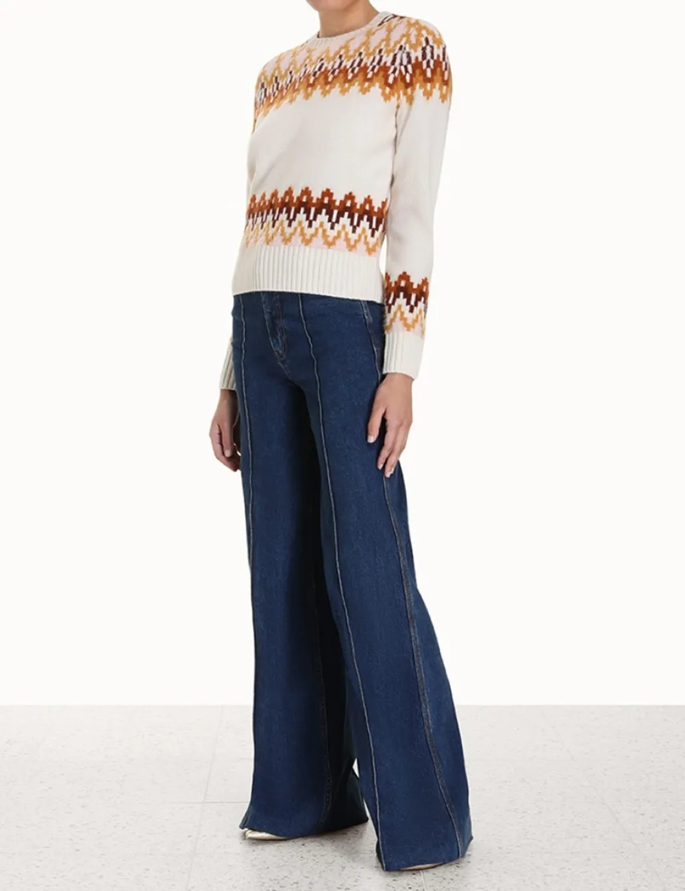 ZIMMERMANN Lyrical Fair Isle Sweater-Women Knitwear