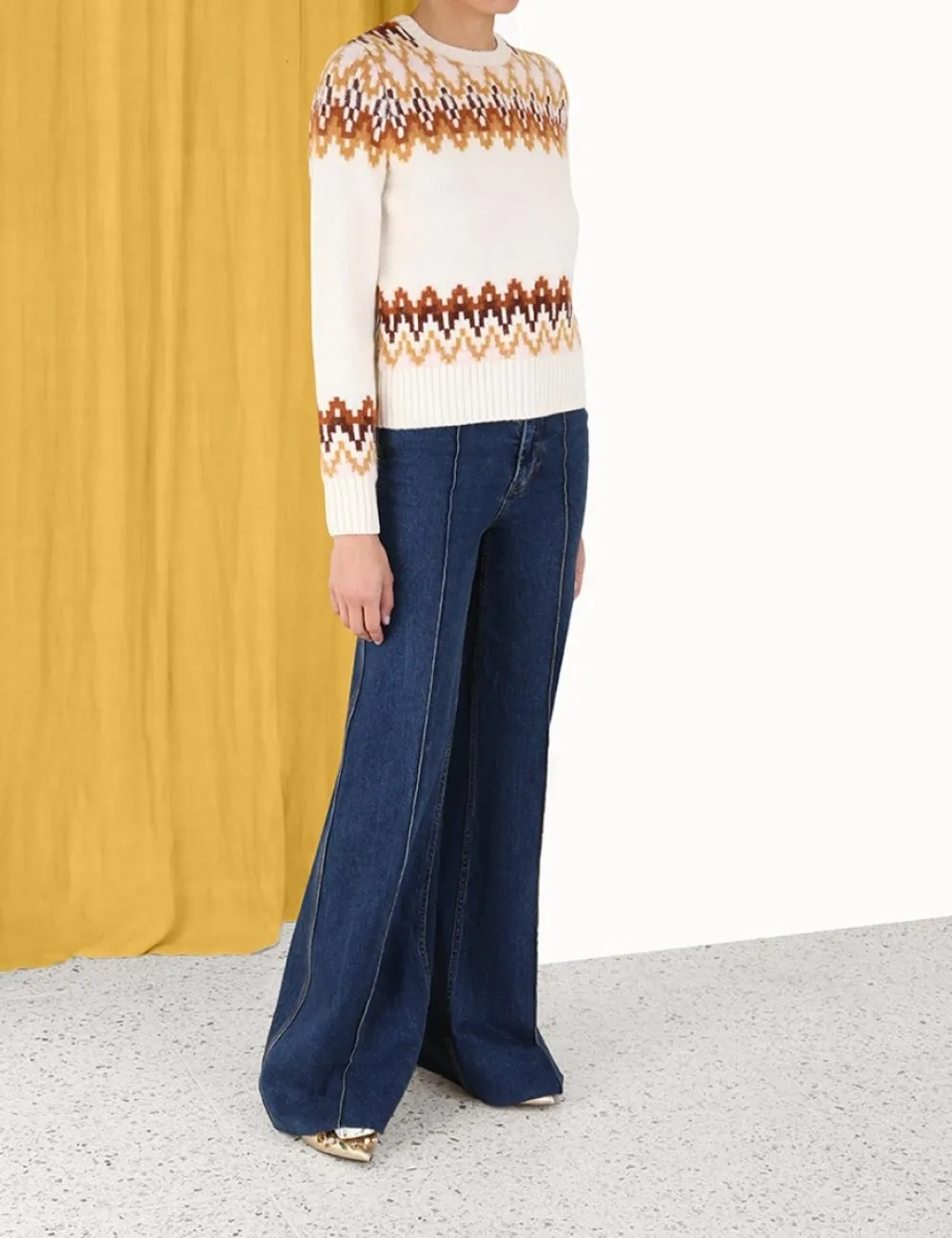 ZIMMERMANN Lyrical Fair Isle Sweater-Women Knitwear