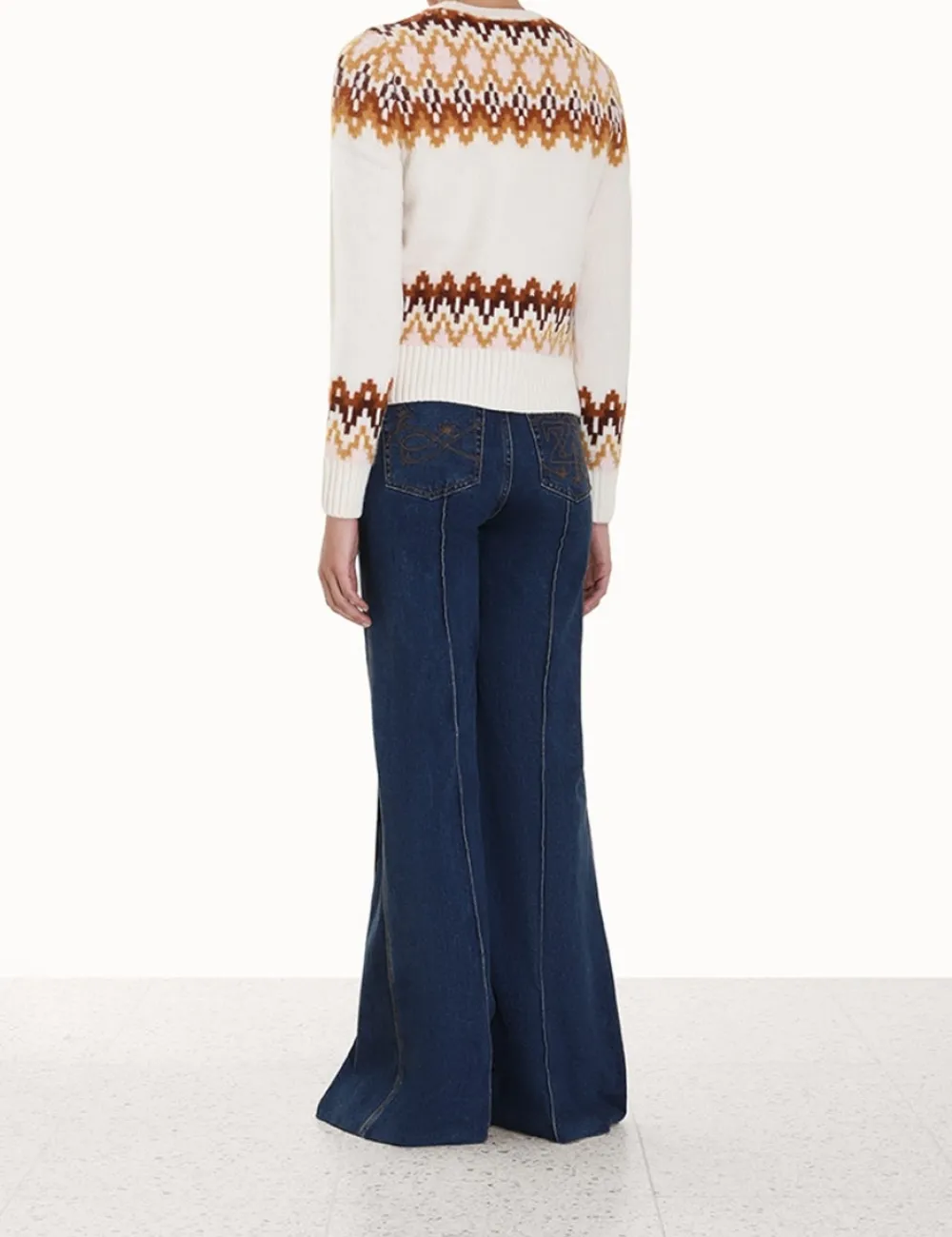 ZIMMERMANN Lyrical Fair Isle Sweater-Women Knitwear