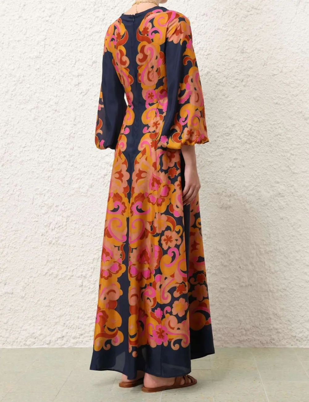 ZIMMERMANN Acadian Long Sleeve Maxi Dress-Women Clothing