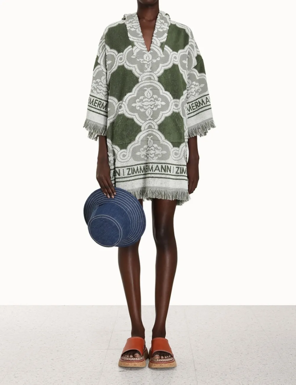 ZIMMERMANN Chintz Hooded Towel Mini Dress-Women Clothing