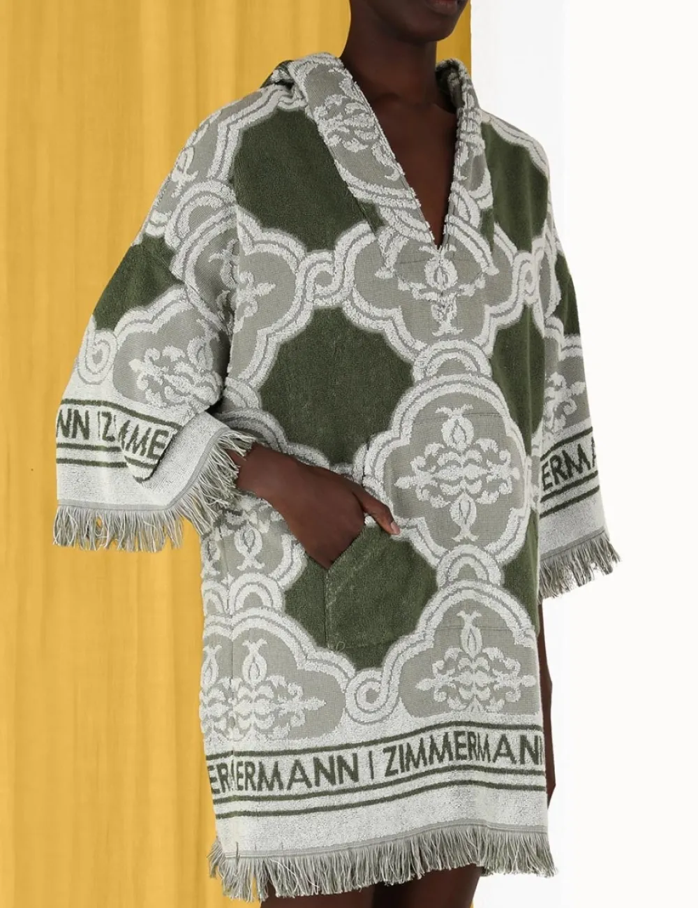 ZIMMERMANN Chintz Hooded Towel Mini Dress-Women Clothing