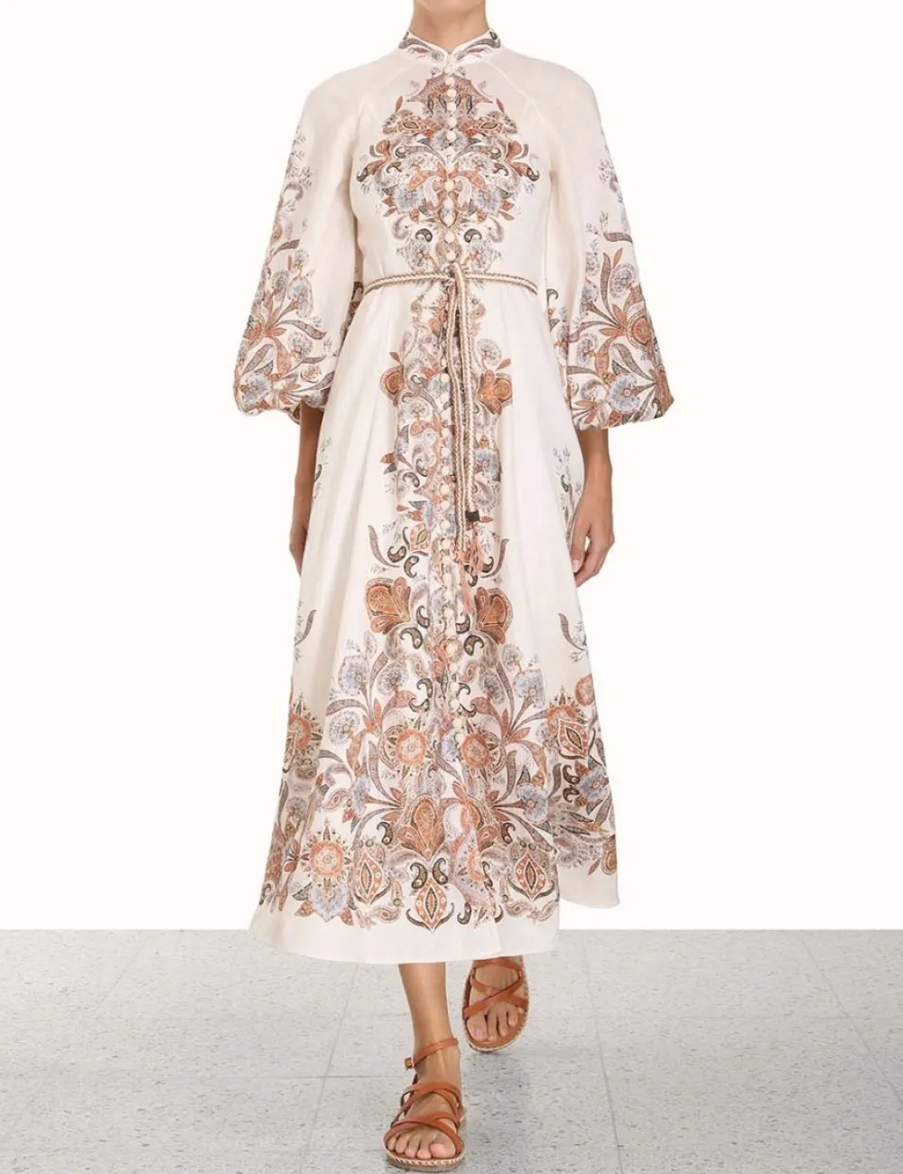 ZIMMERMANN Devi Billow Long Dress-Women Clothing