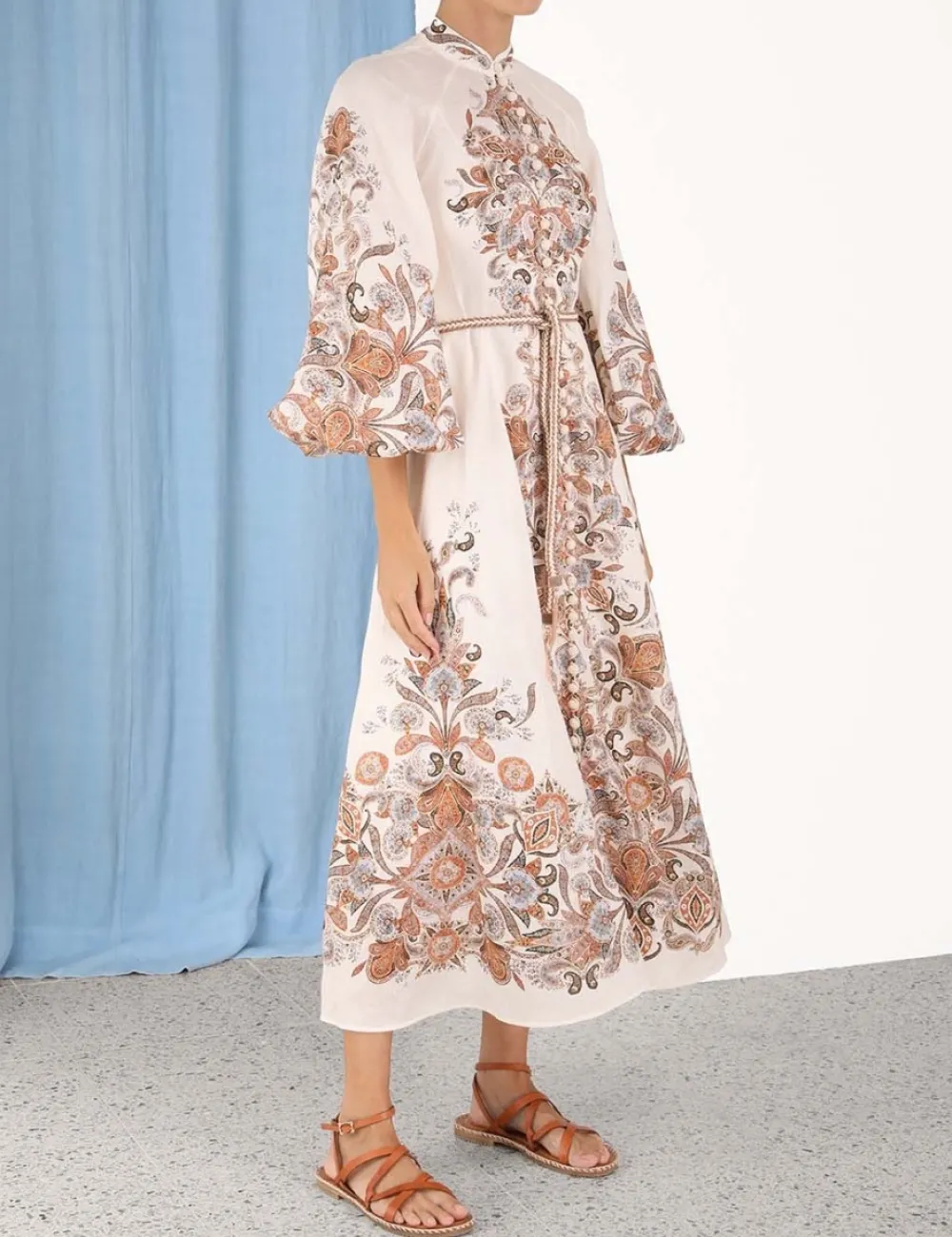 ZIMMERMANN Devi Billow Long Dress-Women Clothing