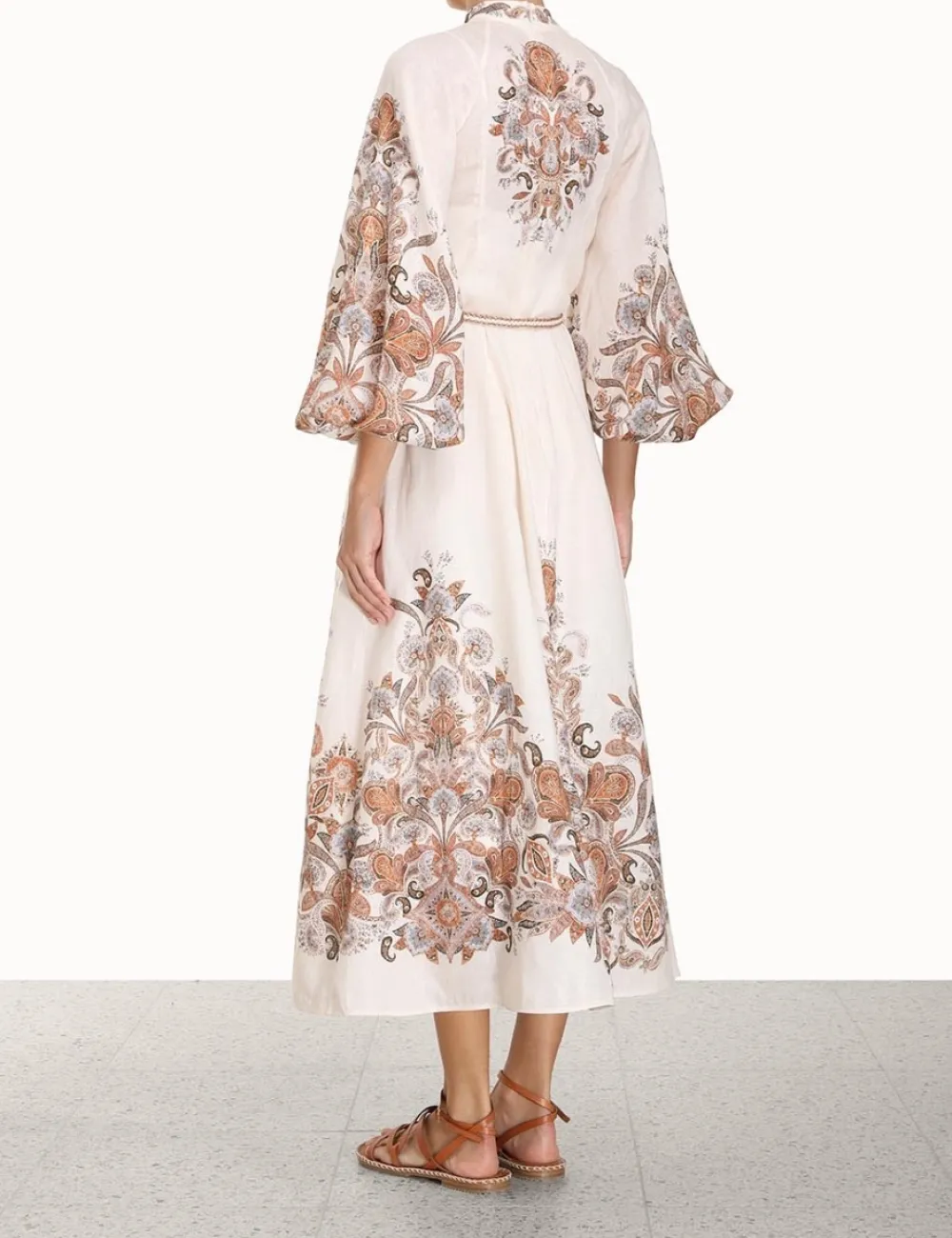 ZIMMERMANN Devi Billow Long Dress-Women Clothing