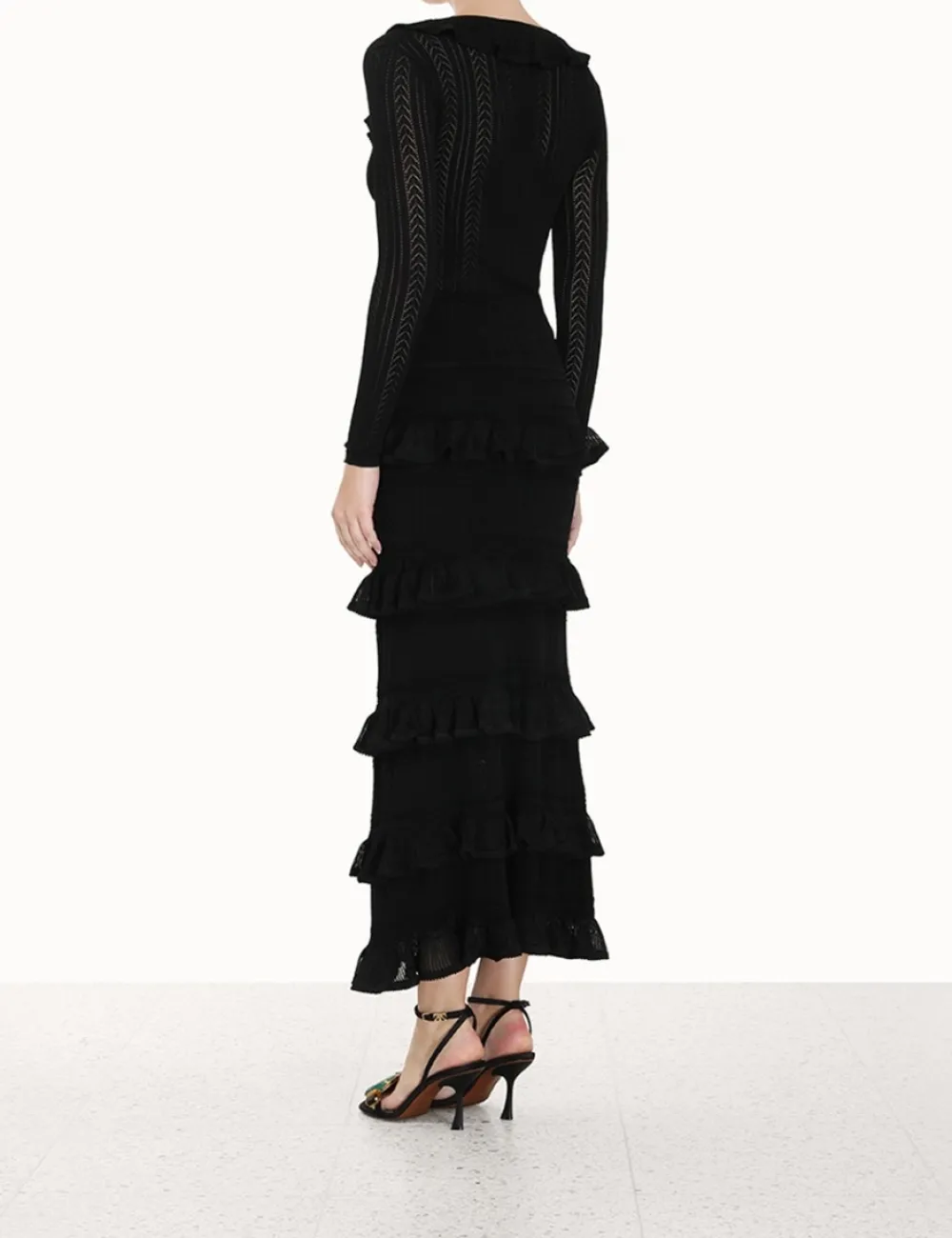 ZIMMERMANN Luminosity Ruffle Midi Skirt-Women Clothing