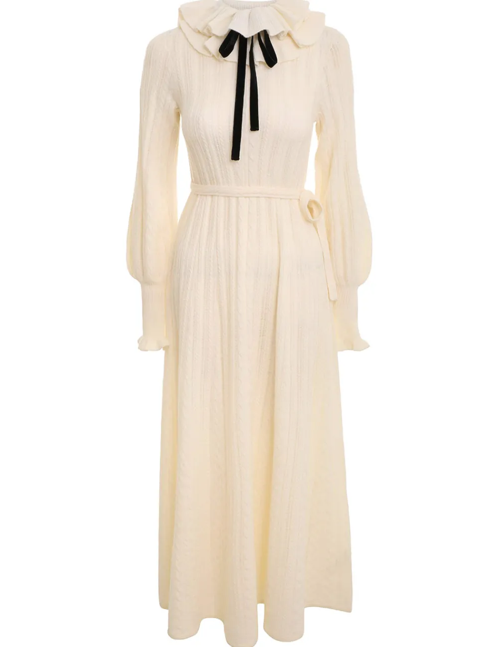 ZIMMERMANN Luminosity Frill Neck Dress-Women Knitwear