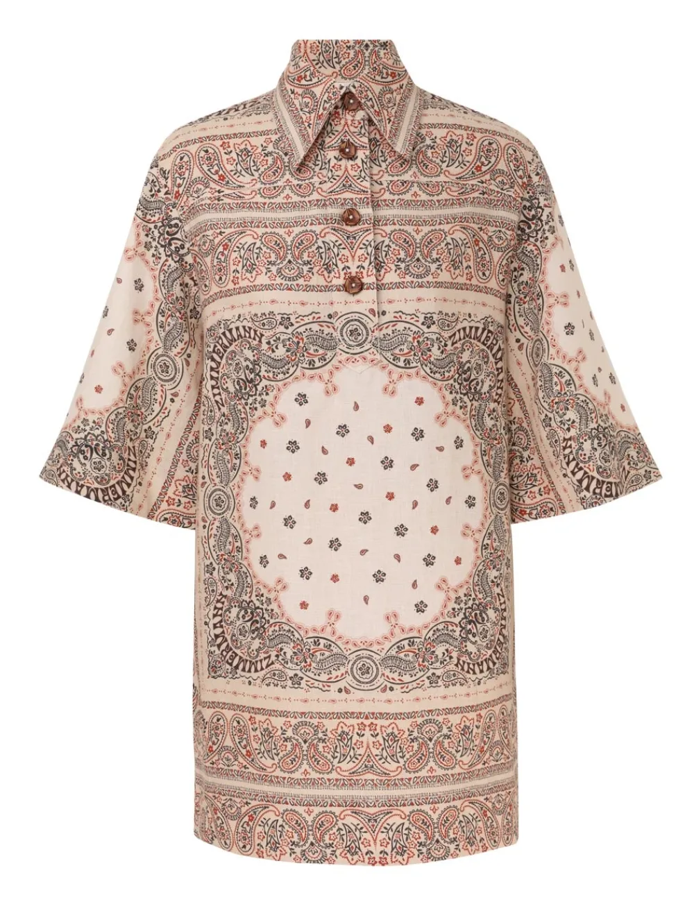 ZIMMERMANN Tunic Mini Dress-Women Dresses