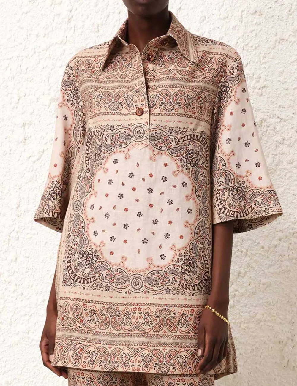 ZIMMERMANN Tunic Mini Dress-Women Dresses