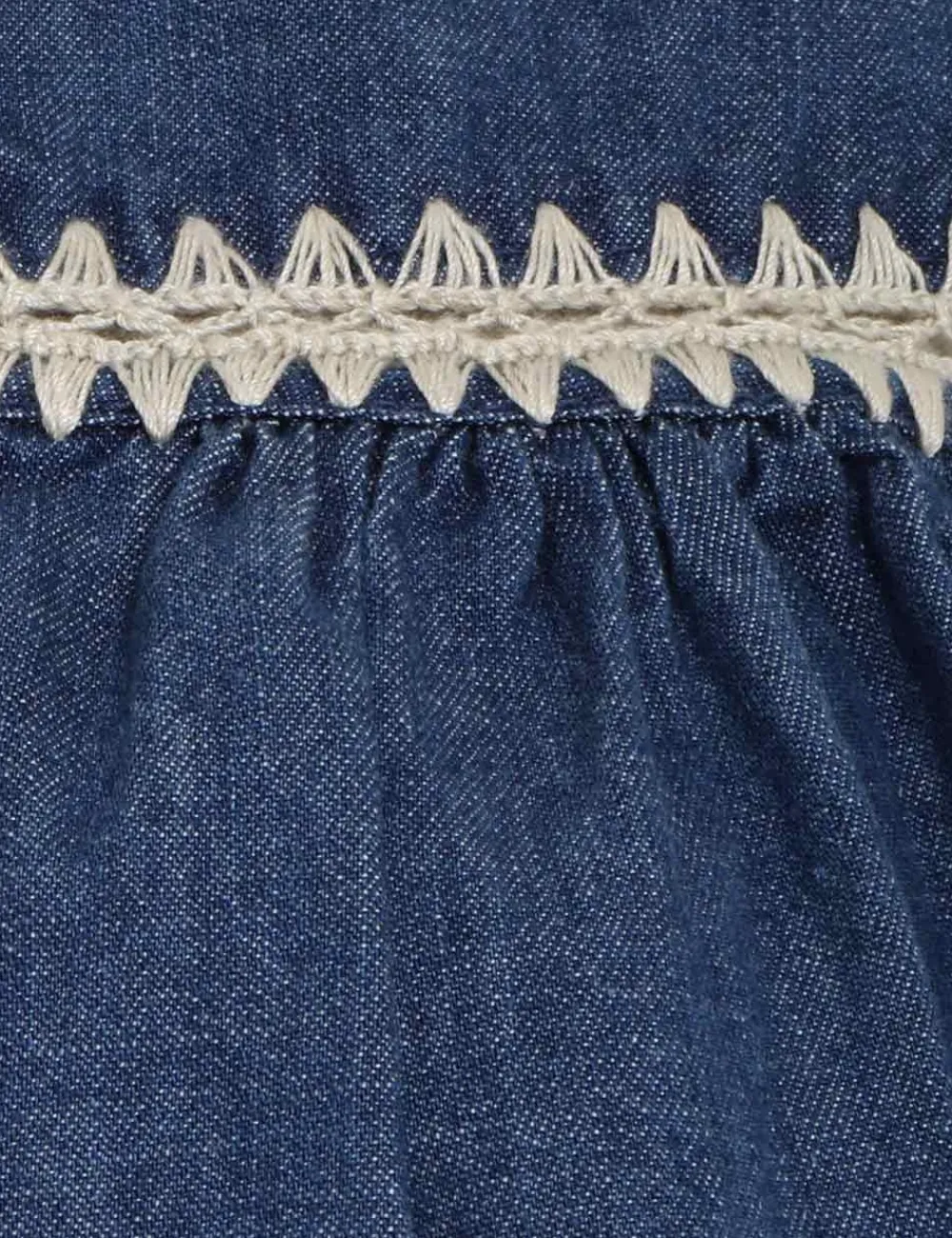 ZIMMERMANN Chintz Denim Smock Top-Women In Denim