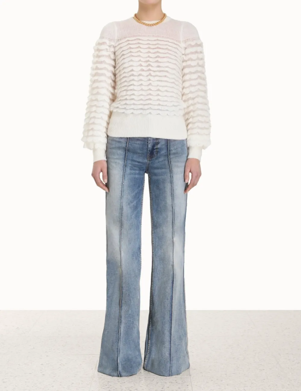 ZIMMERMANN Luminosity Scallop Sweater-Women Knitwear