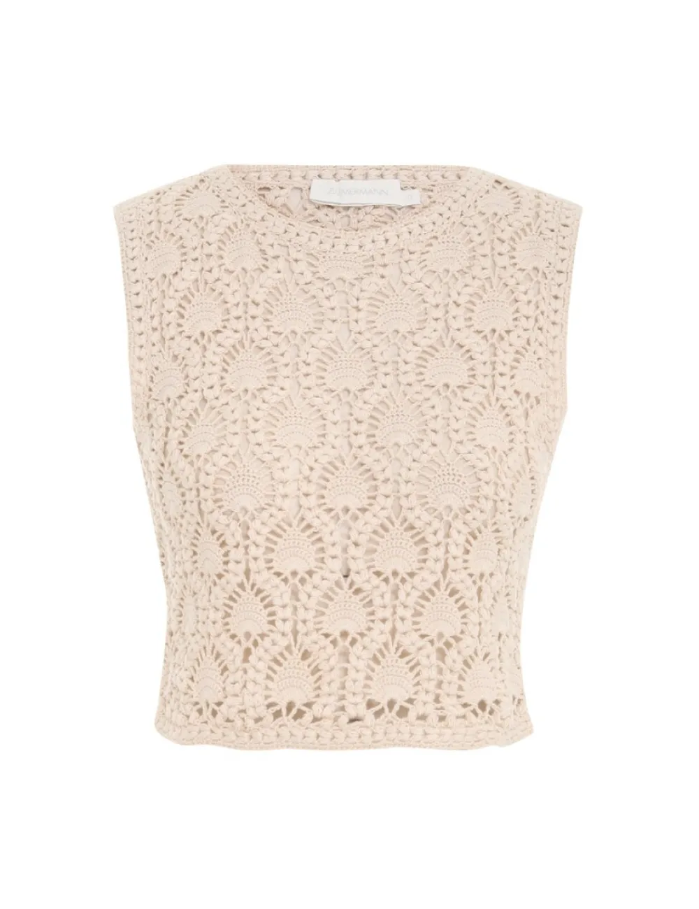ZIMMERMANN Ginger Hand Crochet Tank-Women Tops