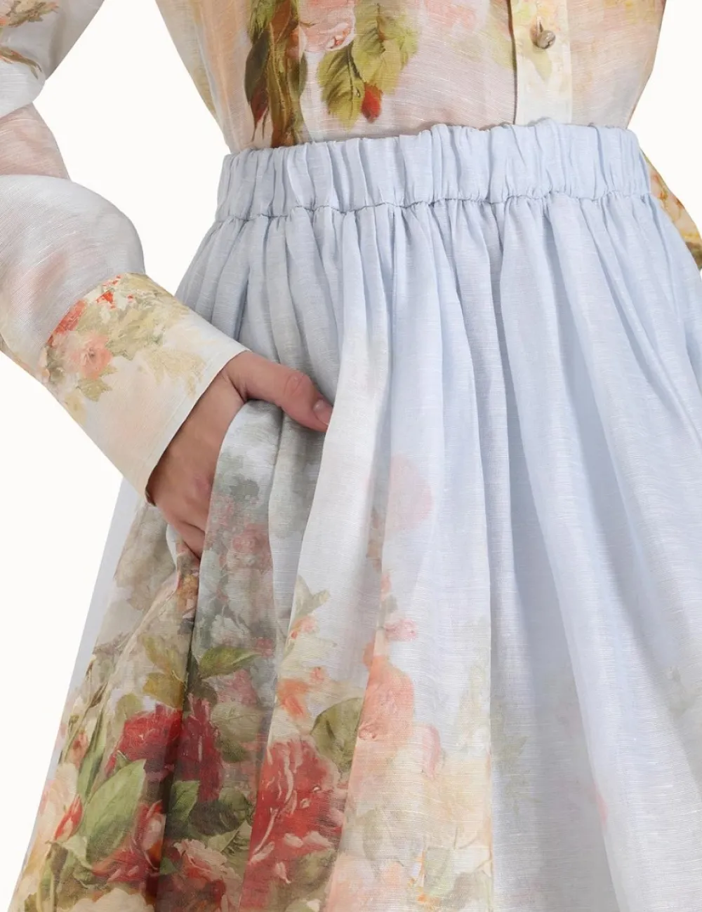 ZIMMERMANN Luminosity Midi Skirt-Women Skirts