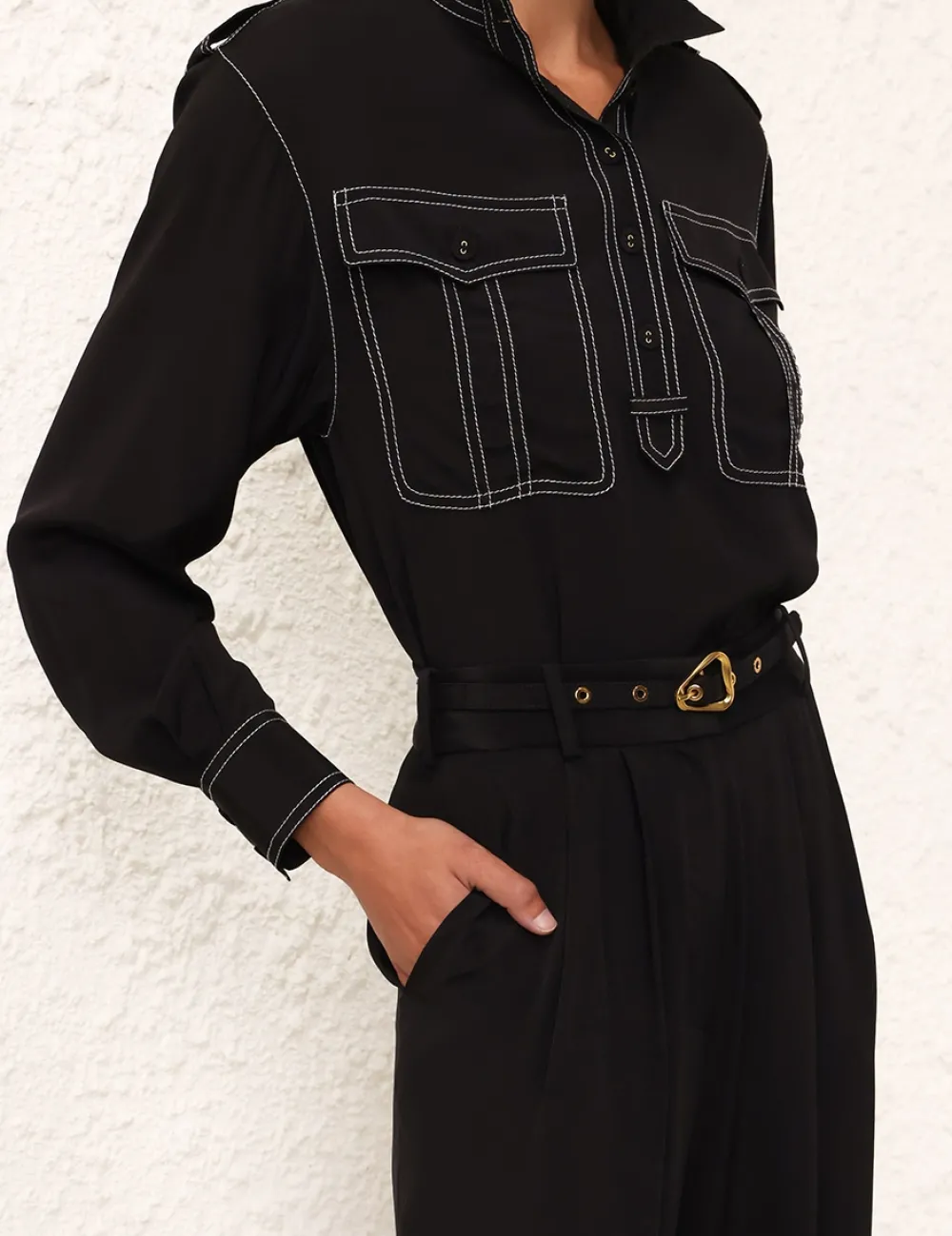 ZIMMERMANN Double Tuck Pant-Women Clothing