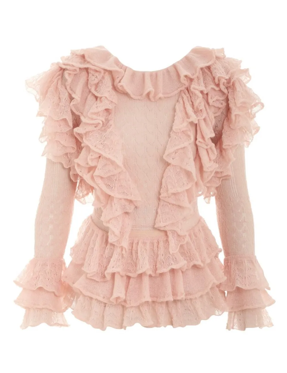 ZIMMERMANN Luminosity Frill V-Neck Top-Women Tops