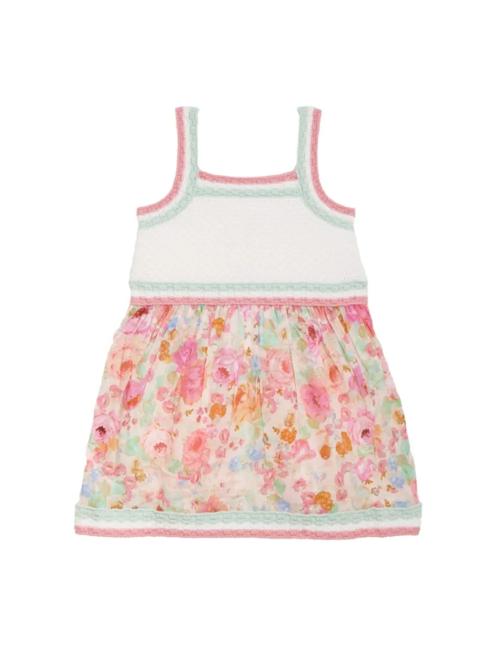 ZIMMERMANN Raie Knit Top Woven Dress-Women Clothing