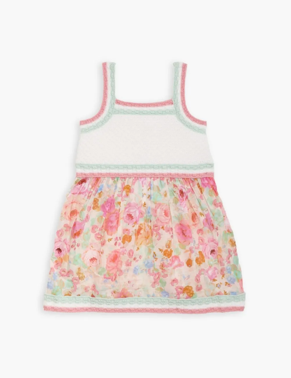 ZIMMERMANN Raie Knit Top Woven Dress-Women Clothing