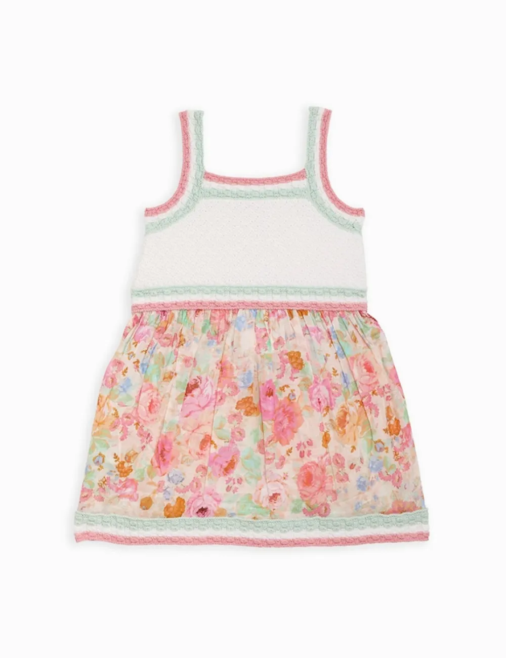 ZIMMERMANN Raie Knit Top Woven Dress-Women Clothing