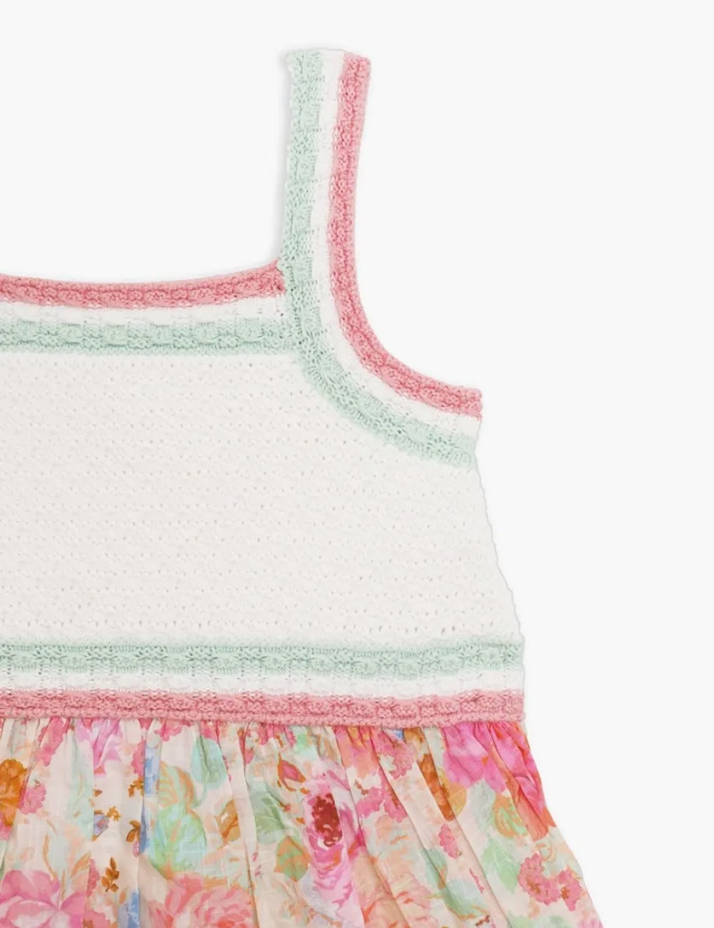 ZIMMERMANN Raie Knit Top Woven Dress-Women Clothing